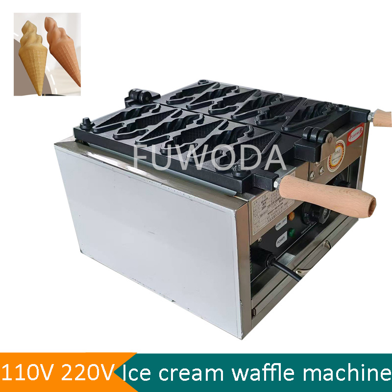 Ice Cream Maker Electric - Macchina Elettrica per Coni Gelato e