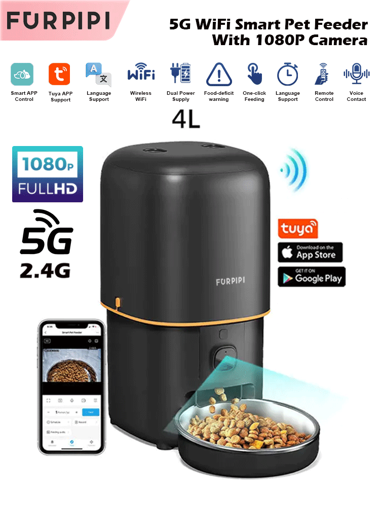 Kitchen Appliances Video - Alimentatore automatico per gatti Fotocamera Pet