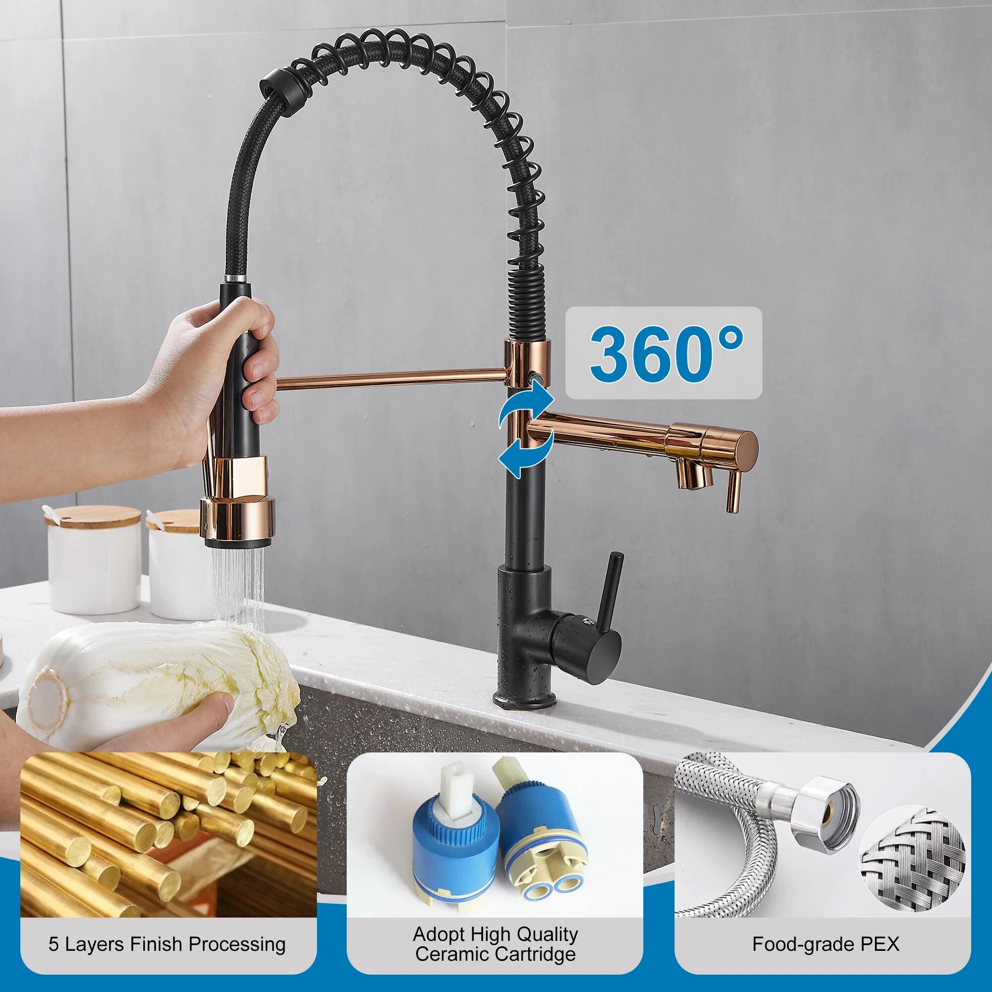 Rubinetto da cucina con spruzz - Kitchen Appliances White recensione e prezzo